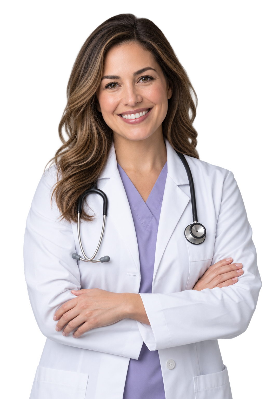 Smiling healthcare provider with folded arms